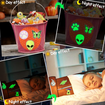Qtl Glow In The Dark Wall Stickers For Kids Cute Wall Stickers For Adults Girls Boys Glowing Stickers For Laptop Water Bottles D