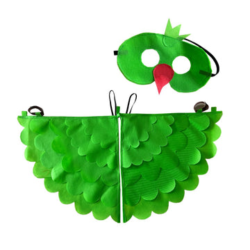 Salu & Mayu Bird Wings And Mask Costume | Eagle, Owl, Bat, Rooster, Robin, Flamingo For Fancy Dress, Halloween, Kids Play | Non 