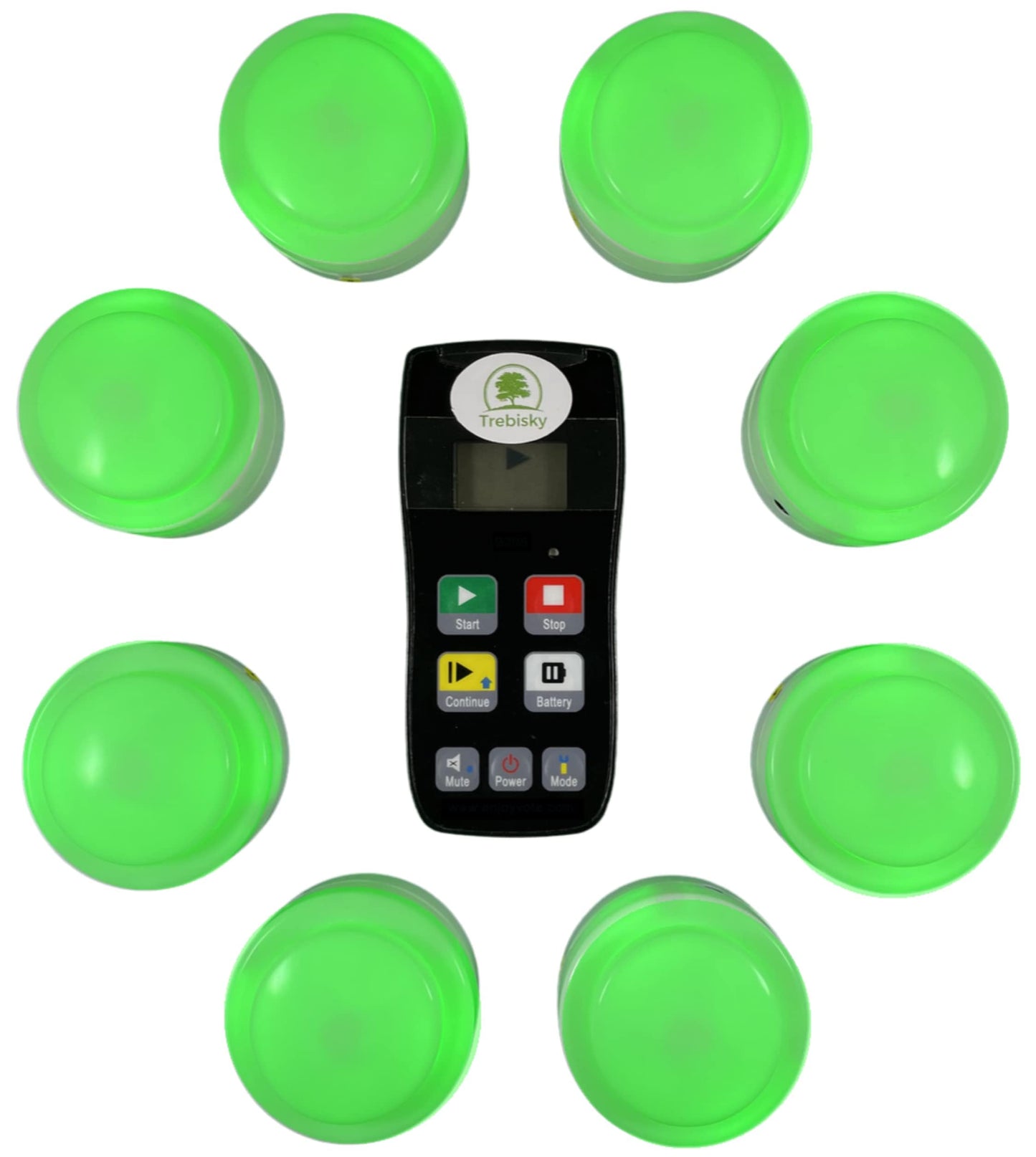 Trebisky Wireless Buzzer System for Game Show 8 Players Jeopardy Quiz Bowl Answer Buzzer w/ Light  Sound for Classroom Educational Learning Family Feud mature-themed Trivia Game Night Lockout Back to School