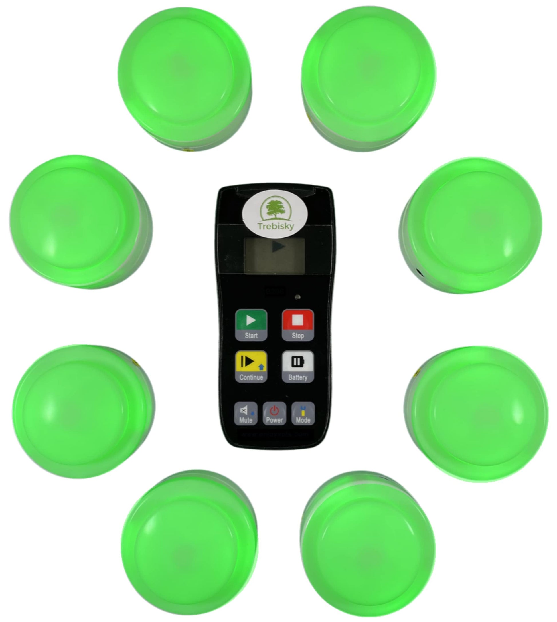 Trebisky Wireless Buzzer System for Game Show 8 Players Jeopardy Quiz Bowl Answer Buzzer w/ Light  Sound for Classroom Educational Learning Family Feud mature-themed Trivia Game Night Lockout Back to School