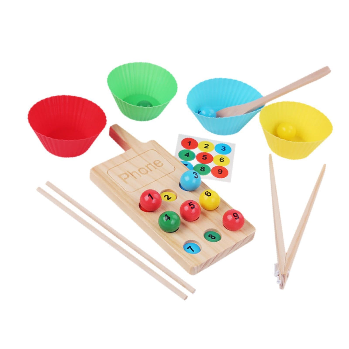 Bnf Rainbow Balls In Cups Wooden Peg Board Game For Toddlers Girls Boys Childrenbaby | Toys For Baby | Developmental Baby Toys1 