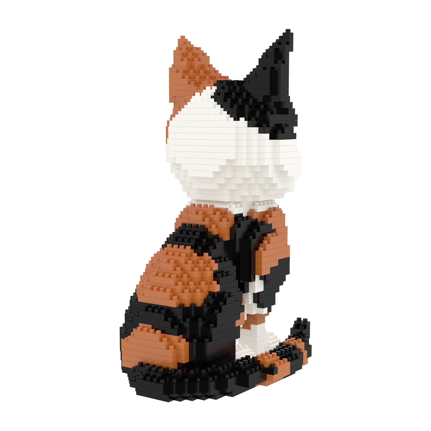 Larcele Cat Micro Building Blocks Animal Set, Diy Mini 3D Building Toy Bricks Kit,1137 Pieces Kljm-05 (Red Tabby)