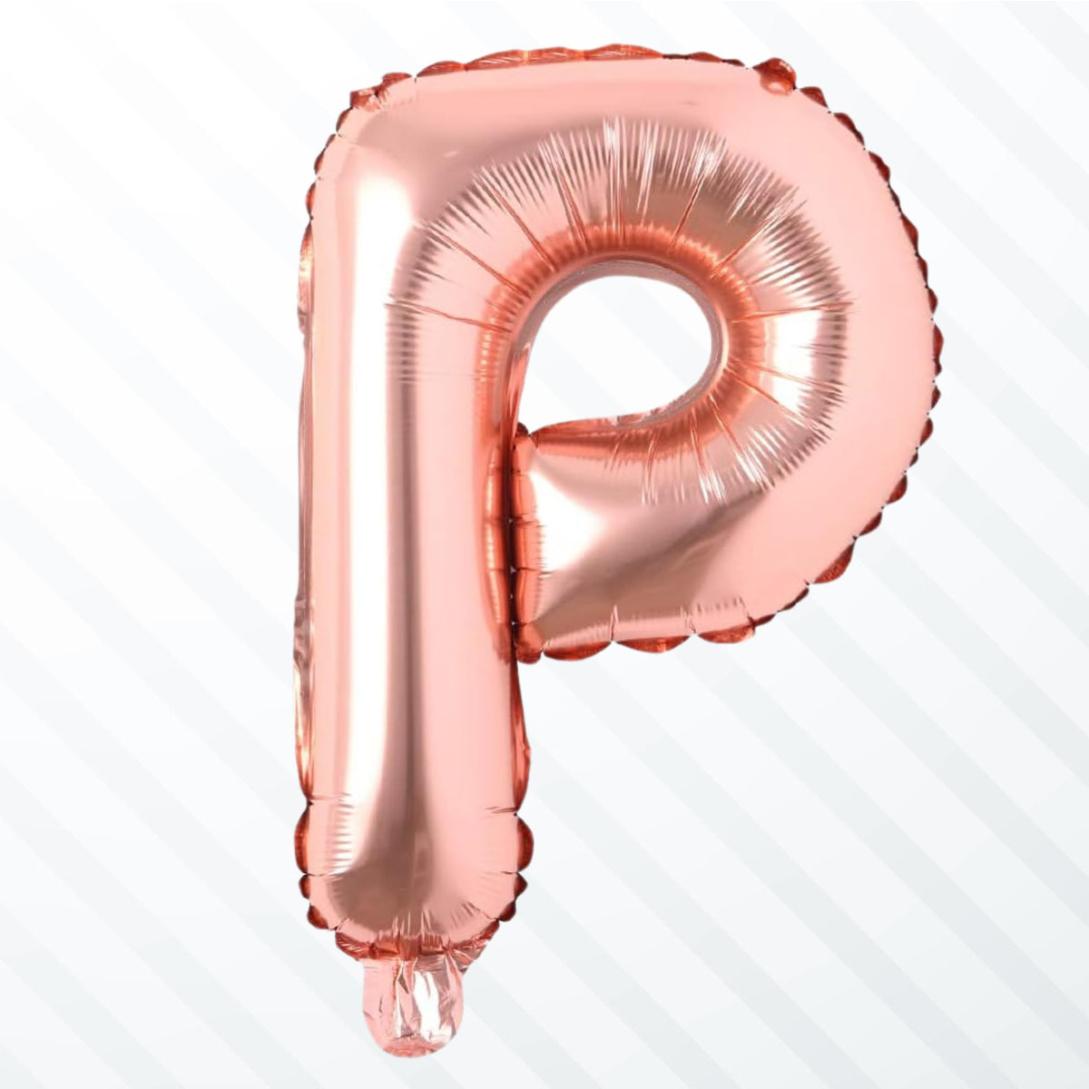 Flyloons Rose Gold P Alphabets Letter Foil Balloons Perfect For Birthday Decoration Items, Anniversary, Bachelorette, Wedding, F