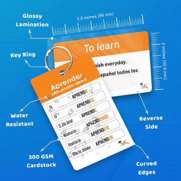 500+ Spanish Flash Cards for mature-themeds and Kids- 270 Spanish Verb Conjugation  Nouns  Adjectives & Phrase for Beginners to Intermediate  Vocabulary Cards Language Games & Spanish Practice Cards