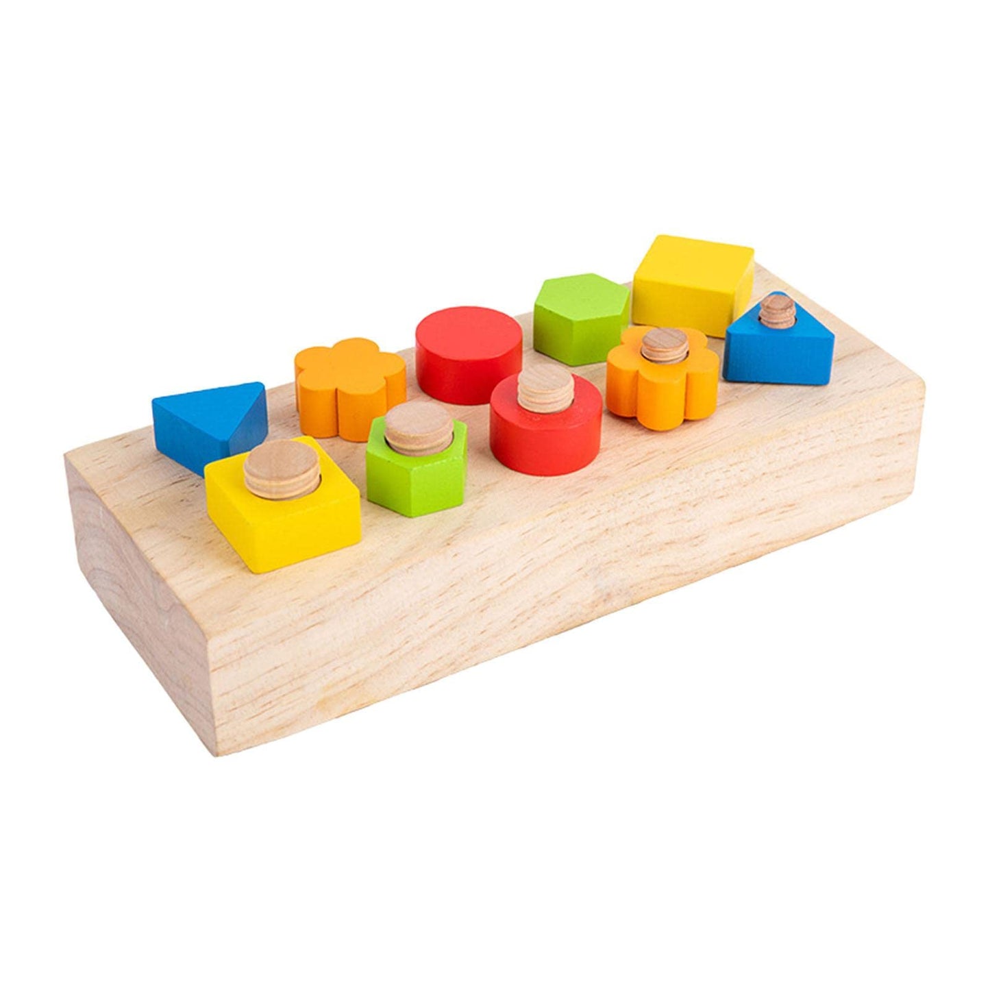 Ecomistiq Montessori Wood Nuts And Bolts Board Fine Motor Skills Educational Toys