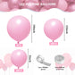 Moukiween Pink Balloons 100 Pack Pastel Pink Balloons Different Sizes Pack 18 12 5 Inch Light Pink Balloons Garland Arch Kit For Girl'S Baby Shower Birthday Wedding Party Decorations