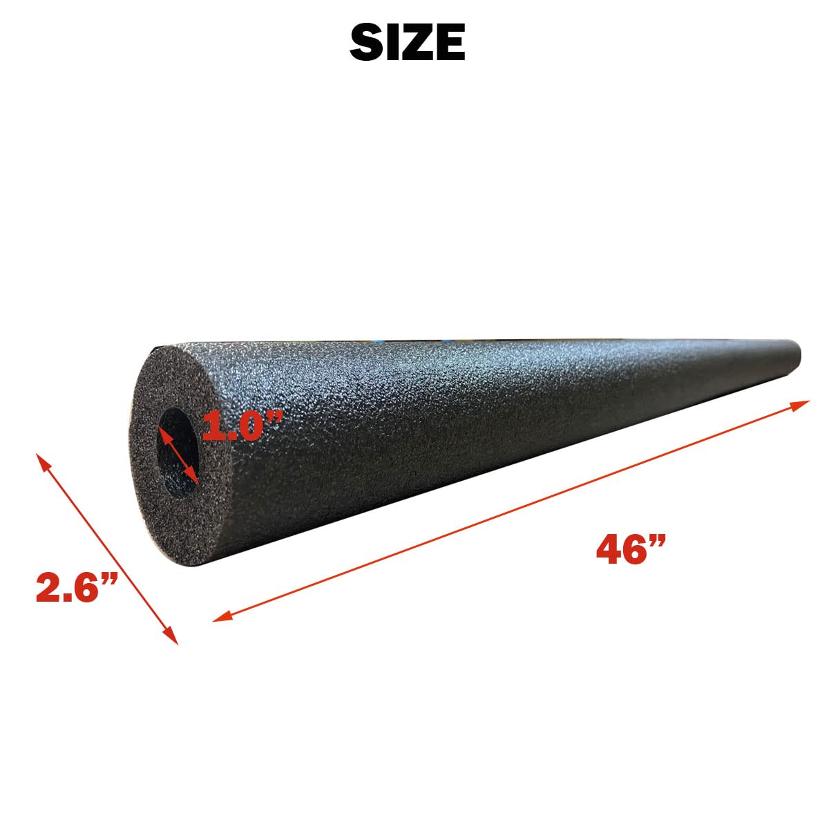 Pool Noodle 46 Inch Hollow Foam Swim Noodle For Kids Adults Swimming Floating Diy Craft (Black Two Pack)