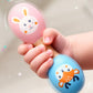 Intellibaby Wooden Dumbbell Handheld Rattle for Babies, NonToxic & Smooth Finish Baby Rattle Toy, Sensory & Motor Skill Infant 