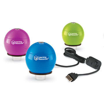 Learning Resources Zoomy 2.0 Handheld Digital Microscope, Computer, Projector, Or Interactive Whiteboard Accessories, Blue, Ages