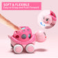 Xfffun Pink Cars For Toddler Girls Valentines Day Gifts, Push N Go Friction Car Toys Rattle Toy Pink Truck For Toddlers, Valenti