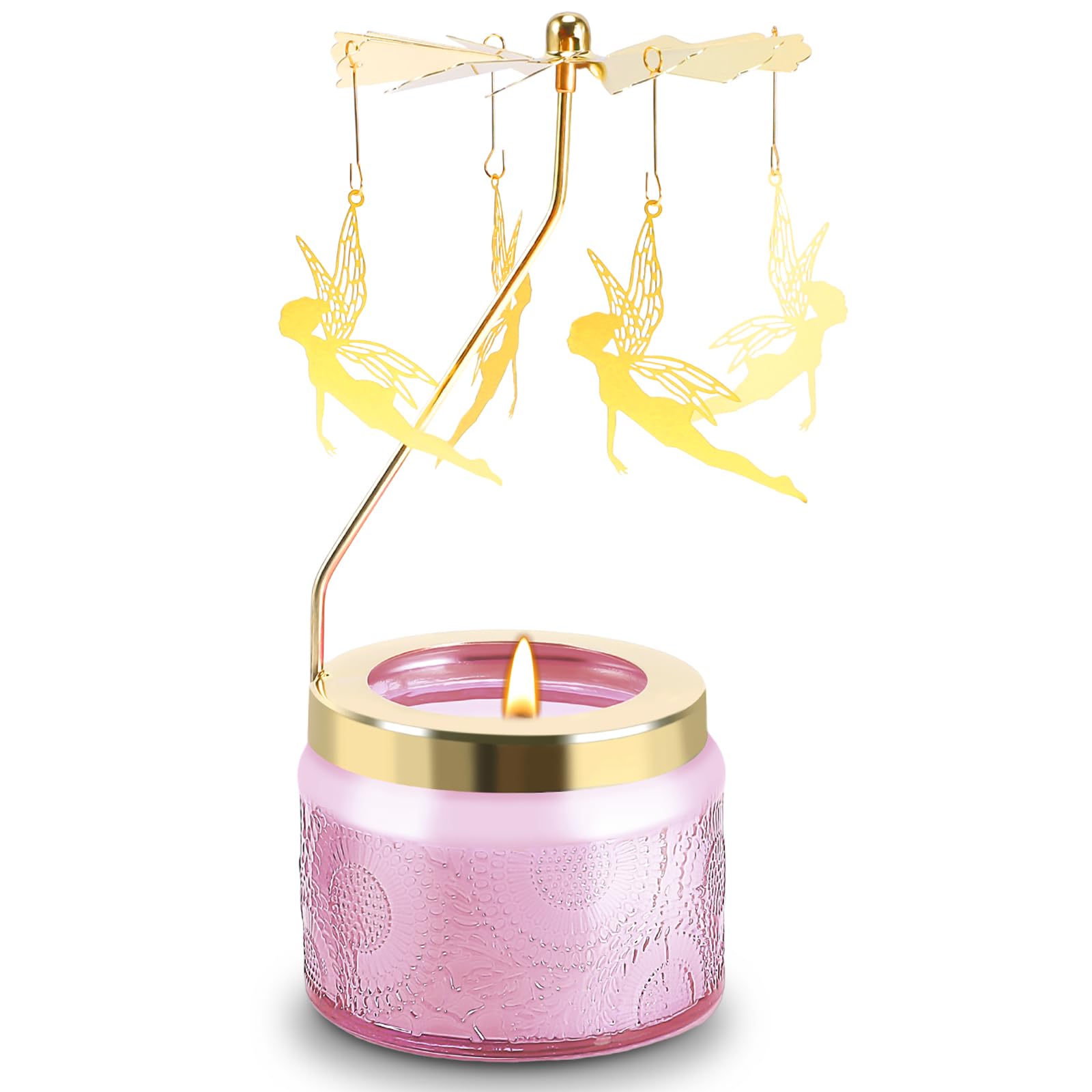 Rotatable Candle, Birthday Gifts for Women, Vanilla Cream Scented Candles Anniversary Christmas Thanksgiving, Unique Butterfly G