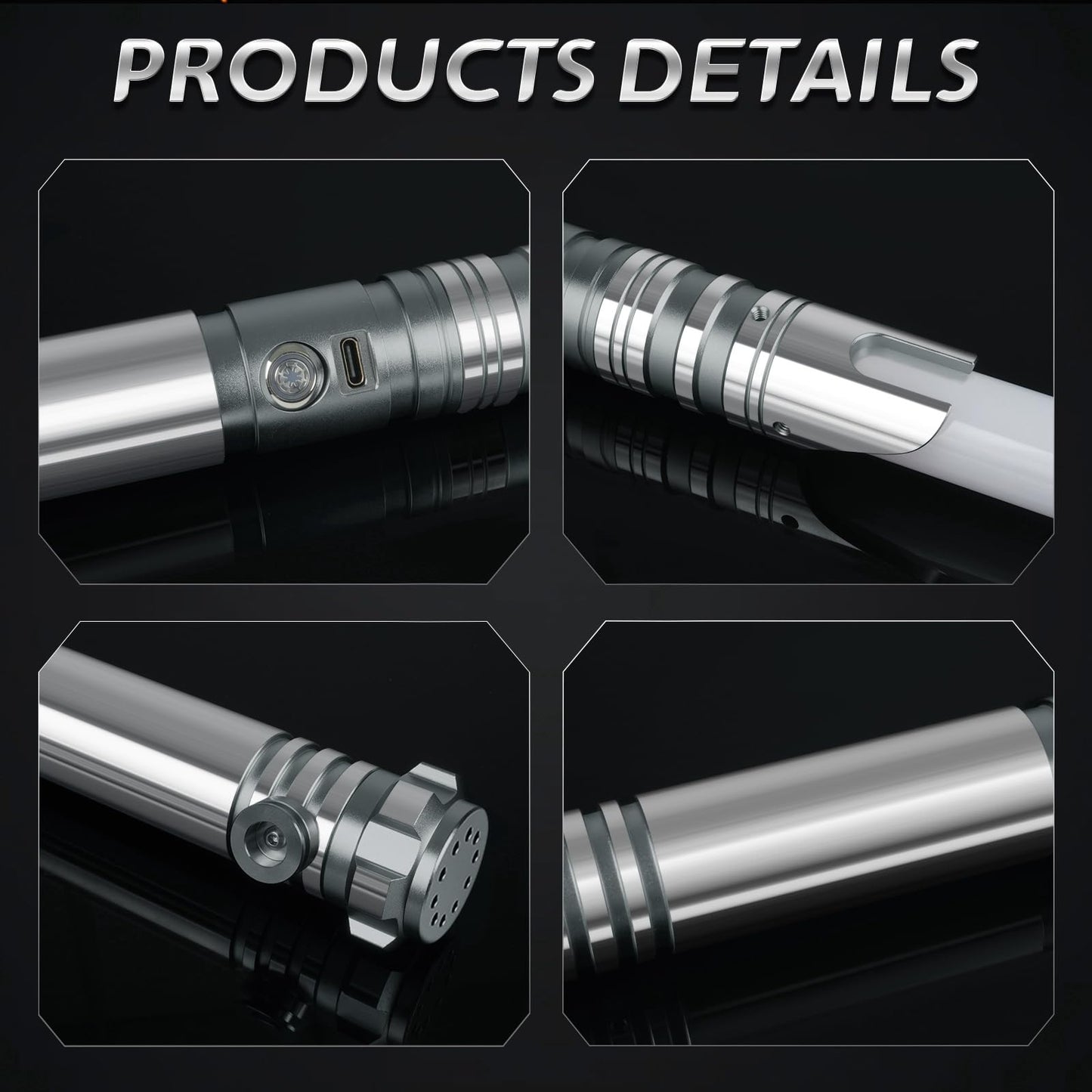 Smooth Swing Dueling Lightsaber, Infinite RGB 16 Colors Changeable Motion Control Light Sabers | Premium Aluminum Metal Hilt 16