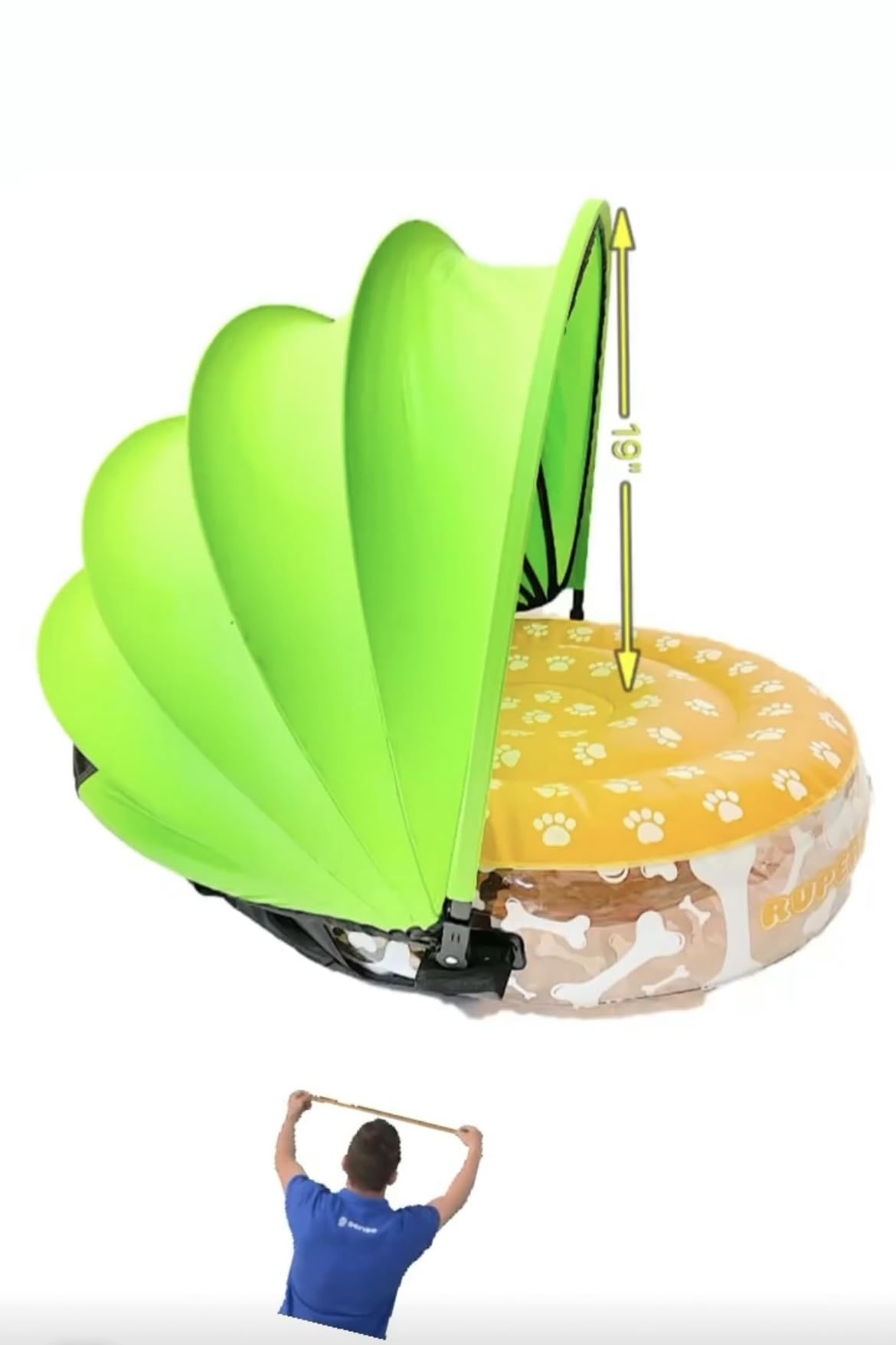 Ruperts Float Dog Pool Float | Inflatable Canopy Loungers for Pets | Water Rafts for XSmall to Small Dogs & Puppies | Puppy Pool