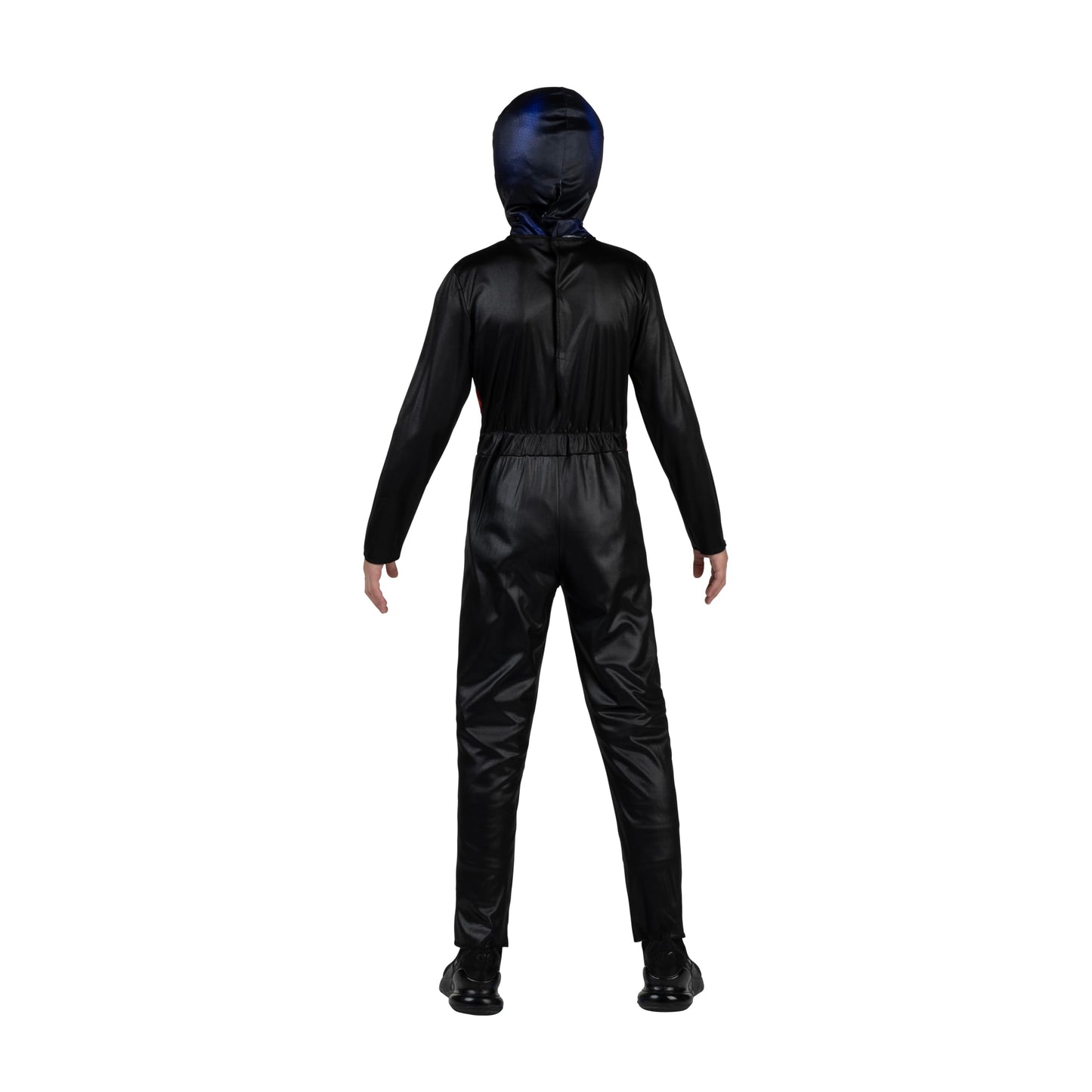 Marvel Miles Morales Official Youth Halloween Costume - Printed Jumpsuit With Fabric Mask (S) Black