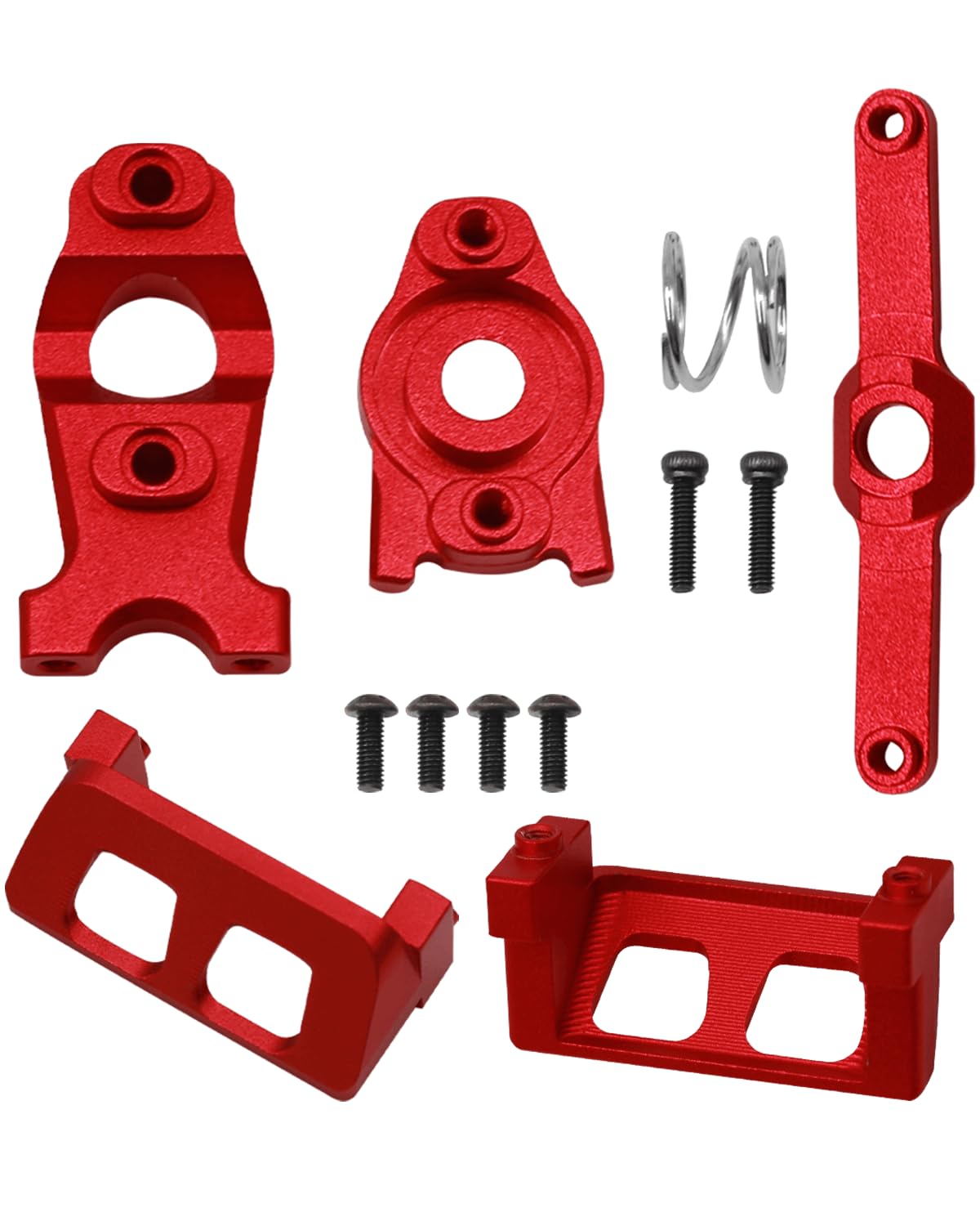RCarmumb RC Upgrades Part for 1/16 E-Revo/Mini Slash/Mini Summit,Alloy Servo Saver Steering Bellcrank & Servo Guards Protector,R