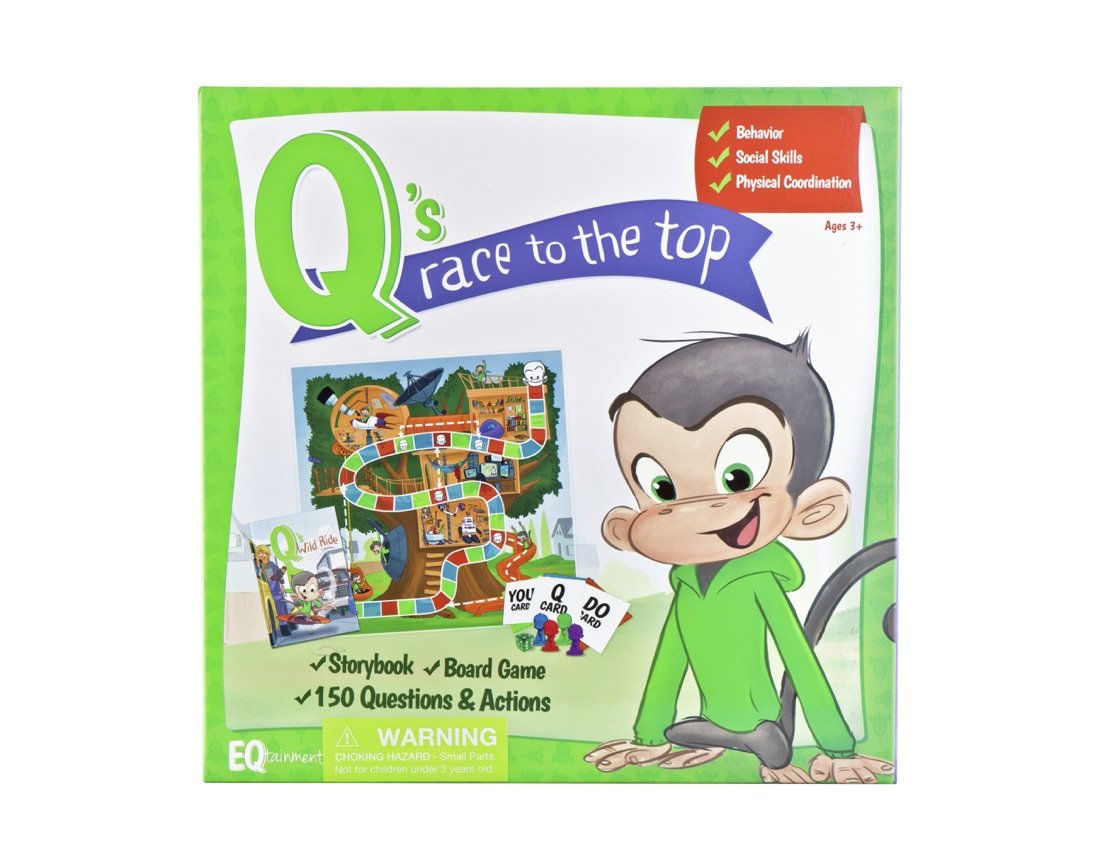 EQtainment Educational Board Game - Q's Race to The Top, Large, Multi-colored, Cardboard, Model FBA_BGGD1114 - Social Skills & Manners