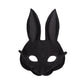 Hosfairy 1Pcs Halloween Animal Mask Half Face Rabbit Ear Mask for Halloween Easter Costume Party Cosplay Props (Grey)