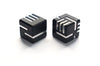 Ako Dice I - Black - Custom Metal Dice Version 1 By Ako Dice. 16Mm D6 Game Dice With Redesign Concept. (Black)