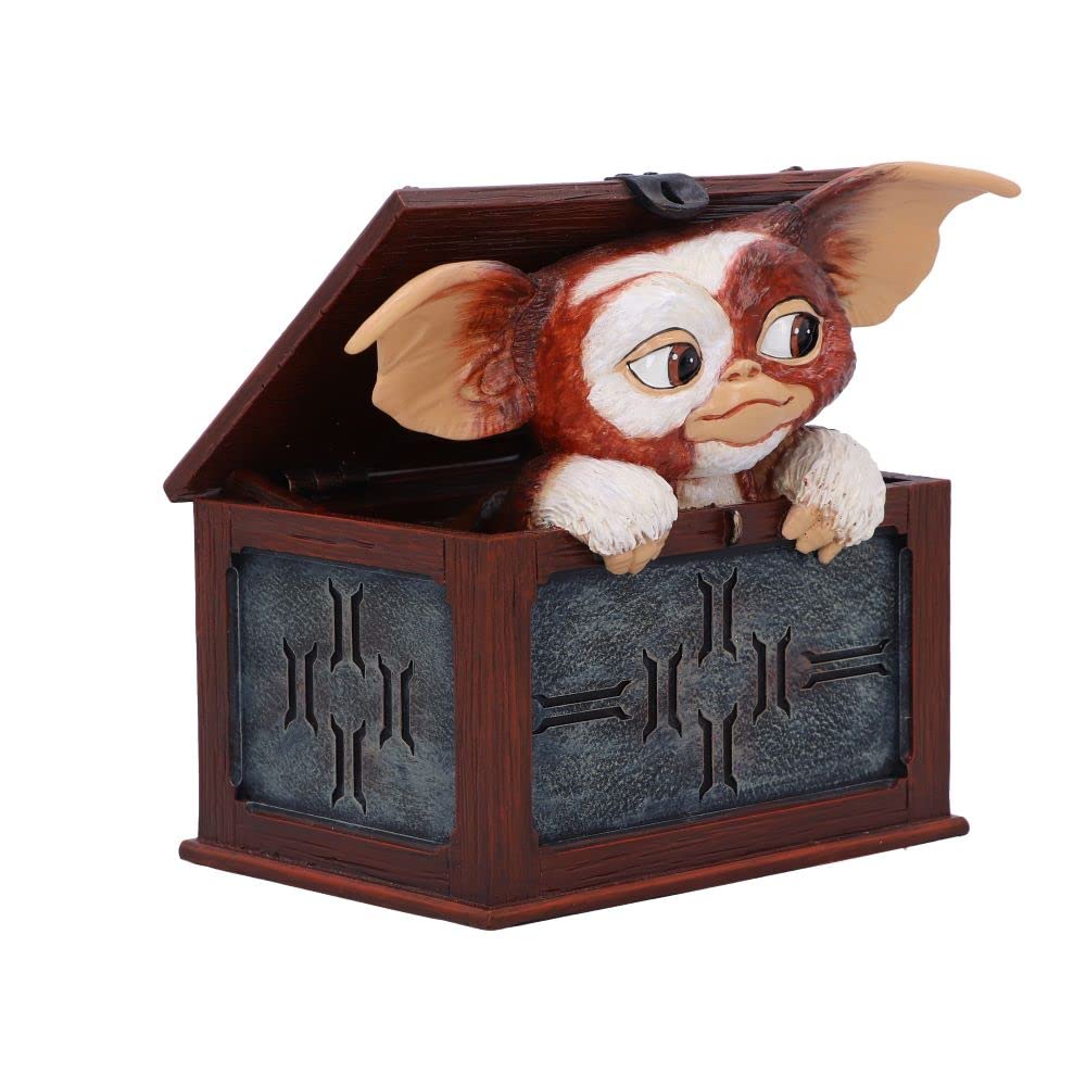 Nemesis Now Gremlins Gizmo In A Box Figurine, Hand-Painted Resin Collectible, Officially Licensed Gremlins Merchandise, 12.5Cm