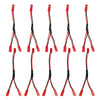 AEDIKO 10pcs JST Plug Splitter Cable 1 JST Male Female to 2 JST Female Y Parallel Cable Harness Wire Compatible with Traxxas Coo