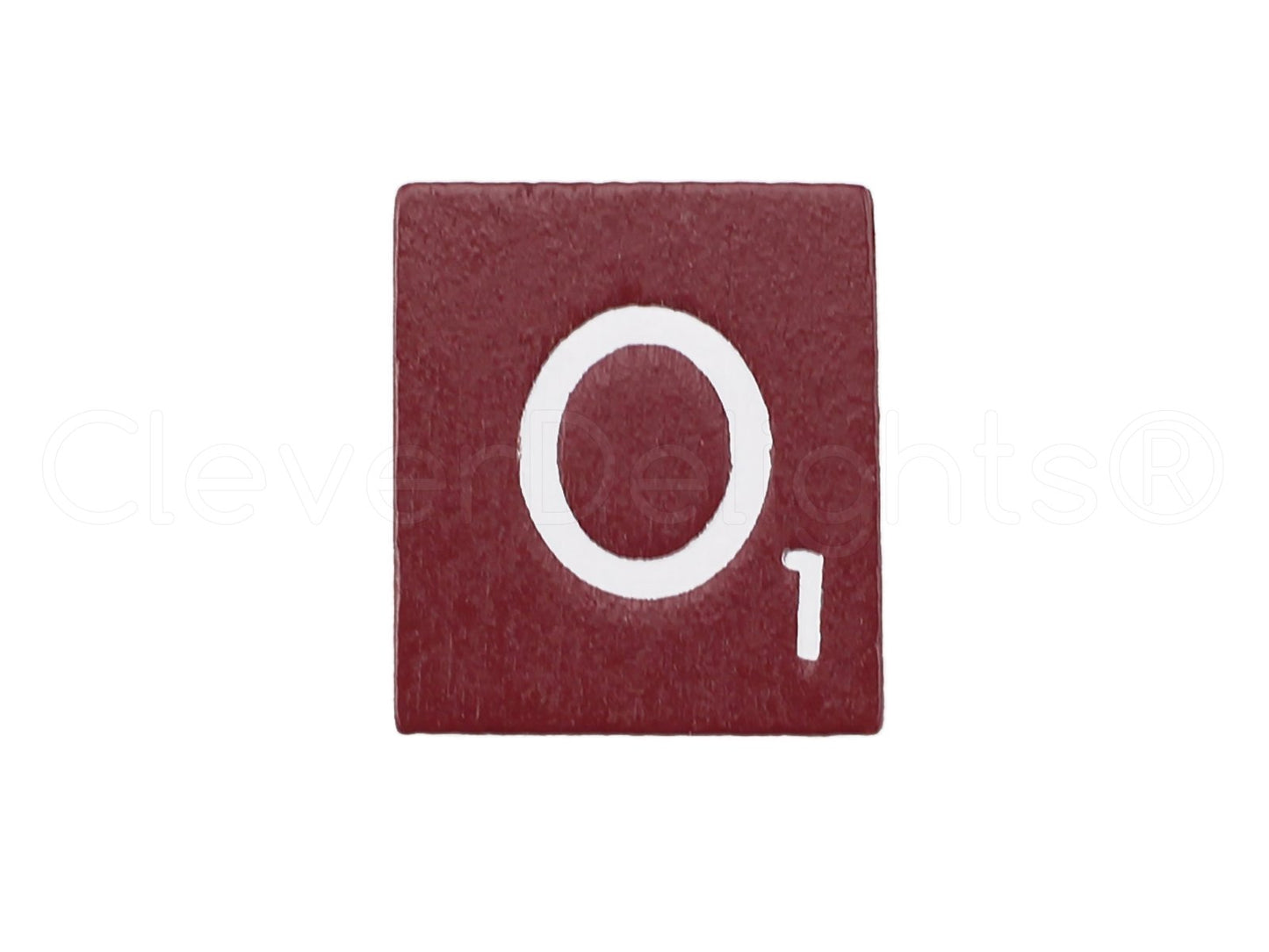 Cleverdelights 100 Wood Letter Tiles - Maroon Color - Complete Set - Game Replacement Pieces