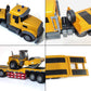 Remote Control Semi Truck Toy For Kids - 1:24 RC Semi-trailer Engineering Tractor With Sound And Lights, Trailer Truck Toy With