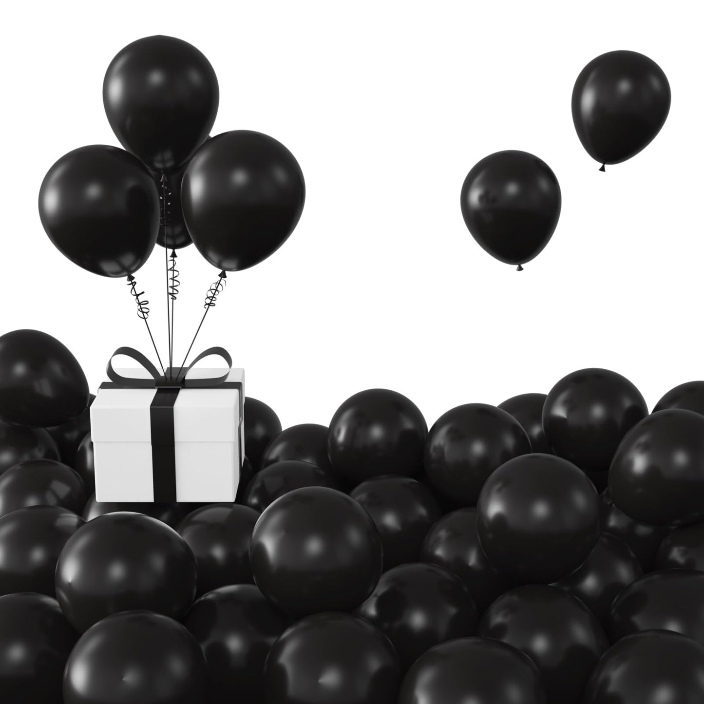 Kalor Black Balloons,100 Pcs 5 Inch Mini Matte Latex Balloons For Balloon Garland Arch, Birthday Decoration, Wedding Party, Baby Shower Decorations