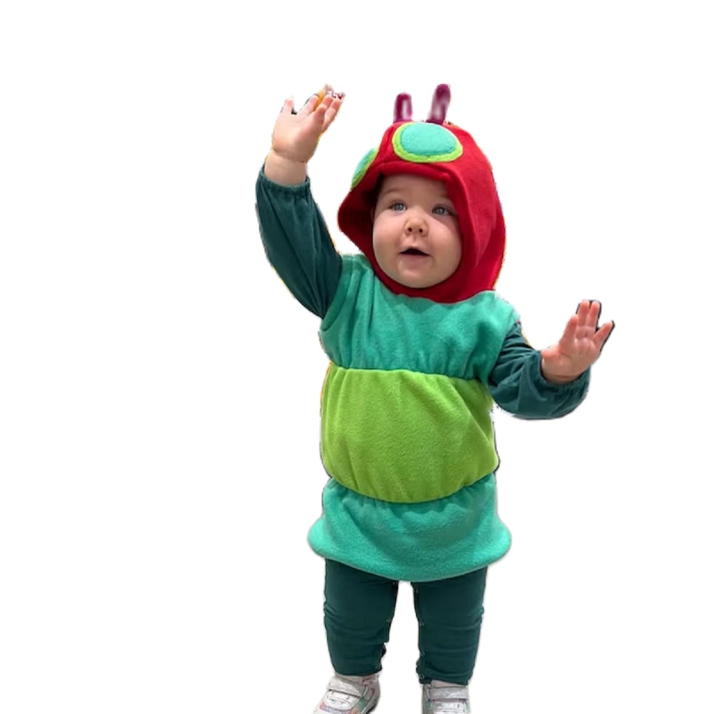 Dcohmch Baby Boy Girl Holloween Costume Cute Hungry Caterpillar Costume Infant Toddler Kids Cosplay Outfit (Green, 18-24 Months)