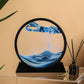 ANXUS Moving Sand Art Picture in Motion Round Glass 3D Deep Sea Sandscape Display Flowing Sand Frame, Sensory Relaxing Desktop H