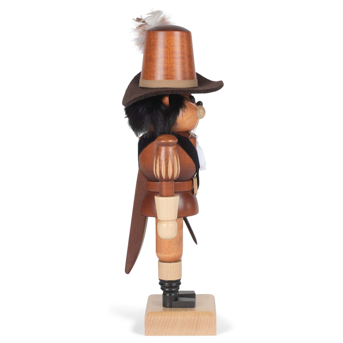 Chocolate Brown Puss in Boots 10.75 x 4 Wood Decorative Tabletop Figurine