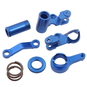 Treehobby Aluminum Steering Bellcranks and Servo Saver Set Compatible with traxxas 1/10 Slash 4x4 Upgrade Parts (Navy Blue)