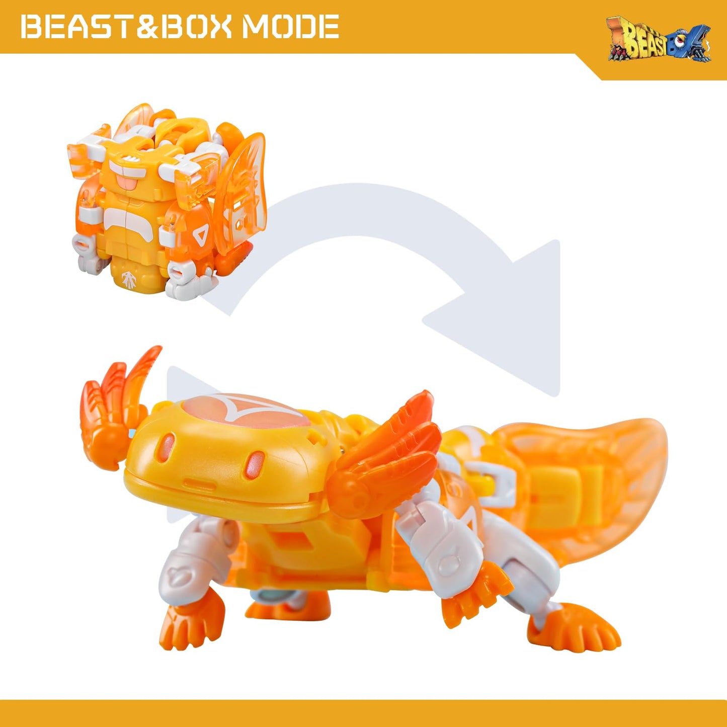 52Toys Beastbox Bb-63B Blowback Deformation Toys Action Figure, Converting Toys In Mecha And Cube, Perfect Birthday Party Gift For Teens And Adults, Based On Hexagonal Arowana