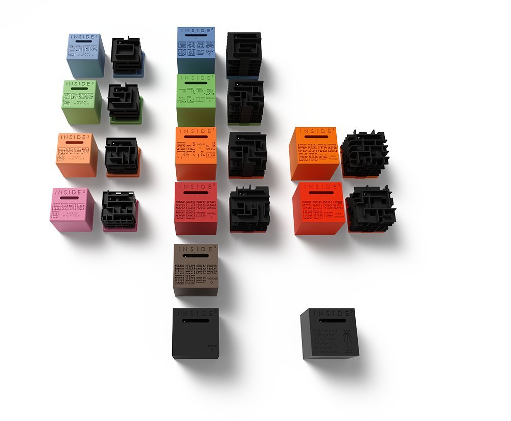 INSIDE3 Mean Novice Labyrinth Cube - Level 5, Plastic Puzzle Game, Model CIMN