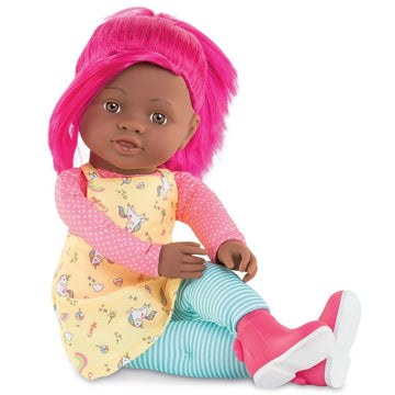 Corolle Rainbow Doll Céléna Soft Body Rag Doll - Easy-To-Style Long, Silky Hair, Vanilla-Scented, 16 Inches