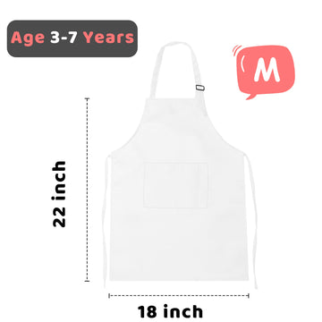 Meogety 2Pcs Kids Aprons Children Artists Aprons With Pockets Adjustable Chef Aprons For Cooking Kitchen Backing Painting