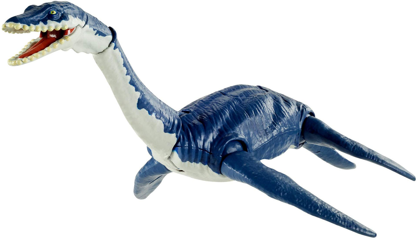 Jurassic World Toys Plesiosaurus Savage Strike Dinosaur Action Figure, Smaller Size, Attack Move Iconic to Species, Movable Arms & Legs, Great Gift for Ages 4 Years Old & Up -Like New