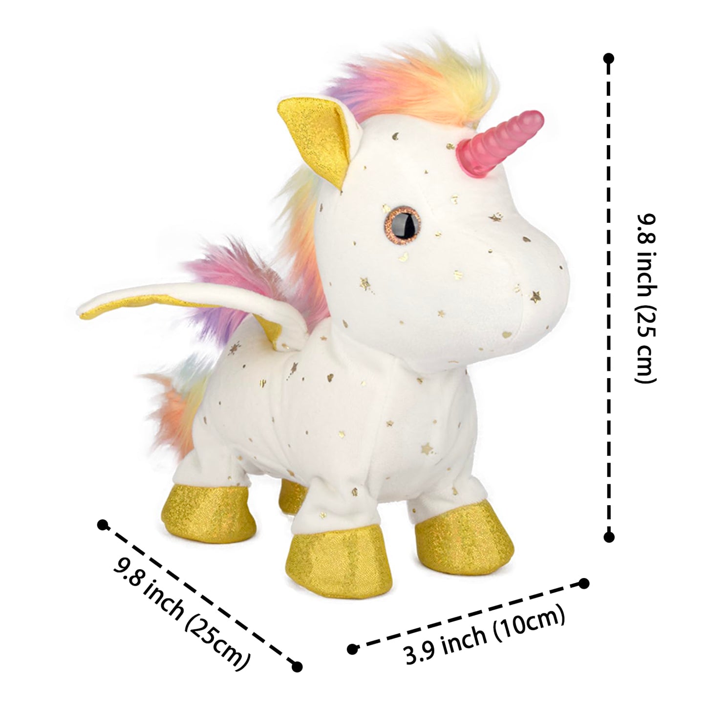 Unicorn Gift Toys for Girls Age 4-6,Interactive Light-Up Walking Unicorn Plush Toy, Remote Control Leash, Electronic Plush Toy w