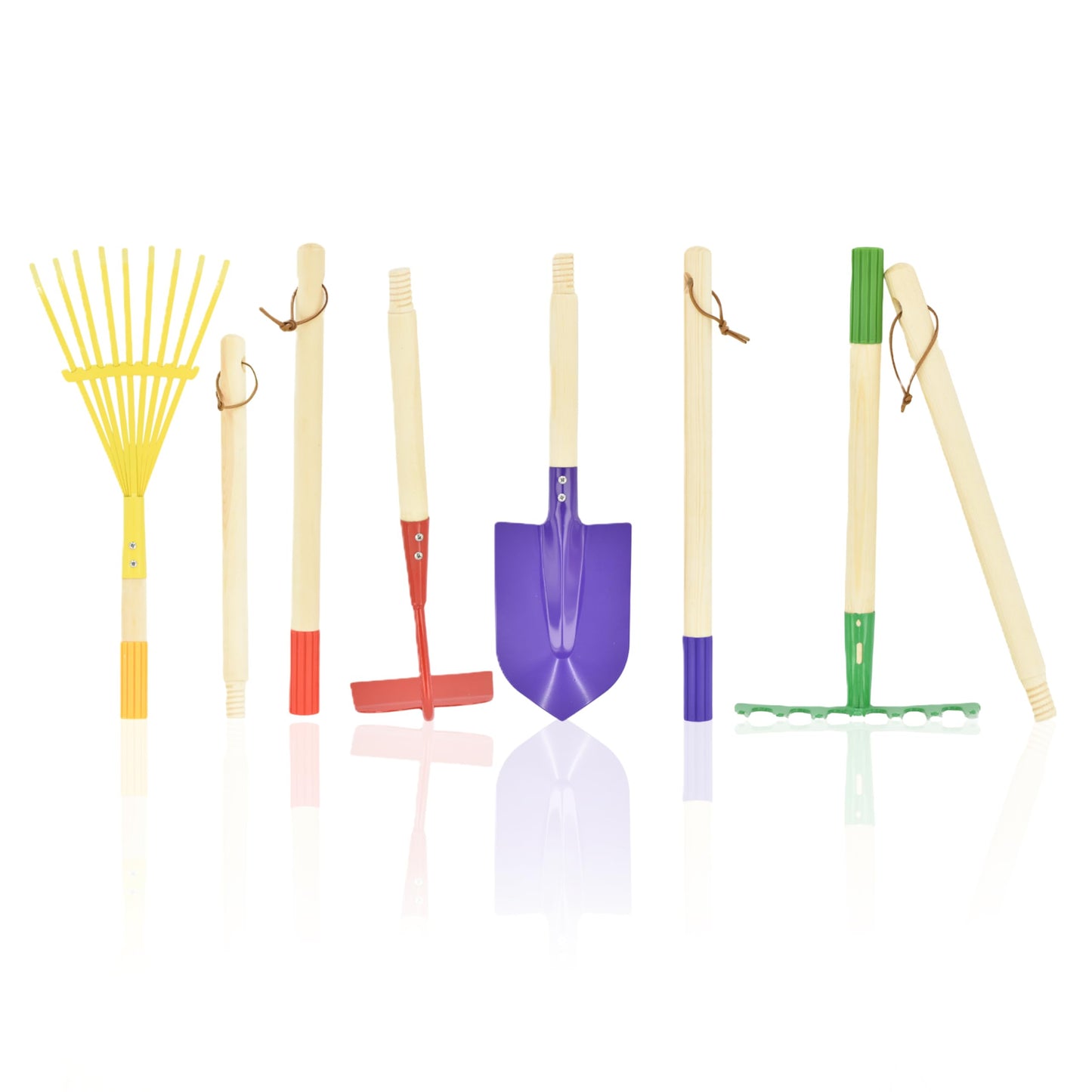 G & F Products JustForKids Kids Garden Tool Set detatchble  Portable 4-Piece Multicolored Set for Gardening  2-Pack with Travel Bag  Ages 5+
