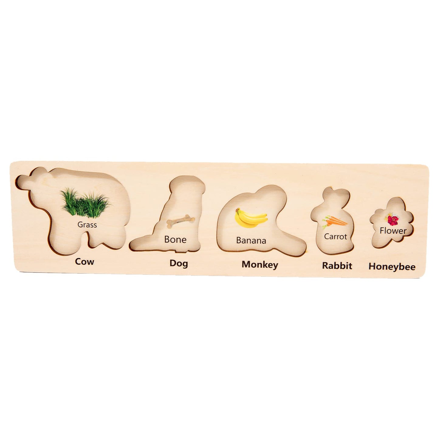 Adena Montessori Ainteractive Animal Puzzle Set: Discover The World Of Animals And Their Diets Puzzletoys For 2 Years Old Toddler Infant