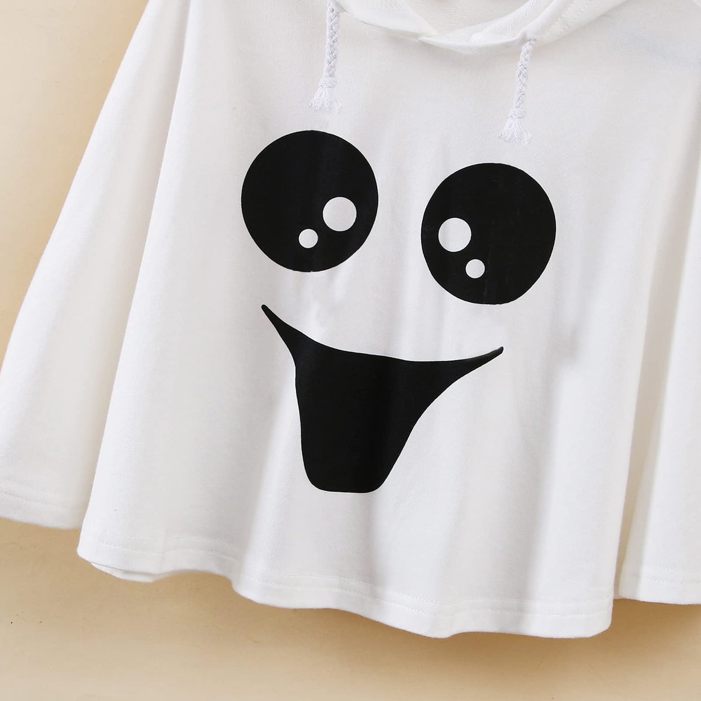 Cevoerf Toddler Baby Boys Girls Halloween Costume White Ghost Face Cloak Cape Party Cosplay Robe Ghost Costume