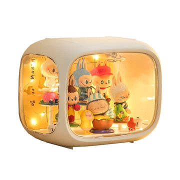 Display Case For Figures With Light Adjustable Display Stand Clear Acrylic Display Box With Door Dust And Moisture Proof Suitabl
