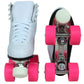 Epic Skates Classic White With Pink Wheels Roller Skates Classwhpnk09