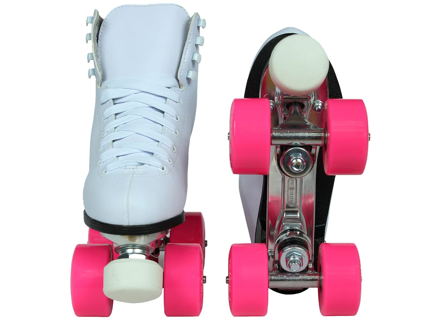 Epic Skates Classic White With Pink Wheels Roller Skates Classwhpnk09
