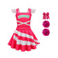 Zombies Cheerleader Dresses Girls Cheerleading Cosplay Dress Zombies Dresses Kids 8-9Y
