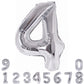 40 Inch Number 24 Balloon Silver Jumbo Giant Big Large Number 24 Foil Mylar Silver Balloons 42Th Birthday Party Anniversary Deco