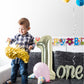Toniful 40 Inch Giant Light Gold Number 1 Balloon,Mylar Foil Script Cursive Letter 1 Balloon Banner For Boys Girls Kids First Bi
