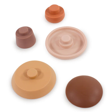 Hudson Baby Silicone Stacking Toy  Mushroom  One Size