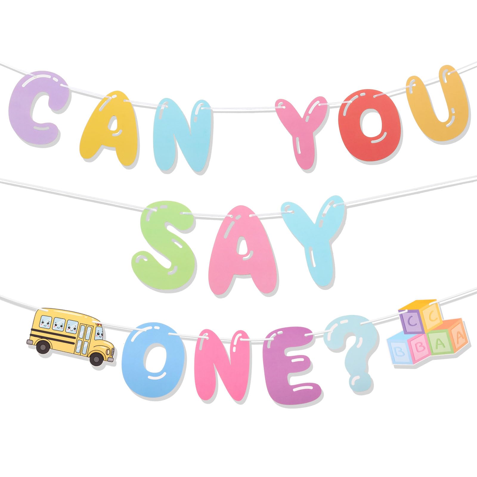 Weekgrat Can You Say Banner Enlightened Teacher Banner Cartoon Theme Girl Birthday Decorations Bubble Gum Party Decorations Funn