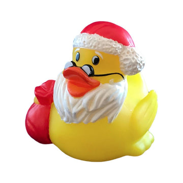 Ducky City 3' Christmas Santa Claus Rubber Duck [Floats Upright] - Baby Safe Bathtub Bathing Toy