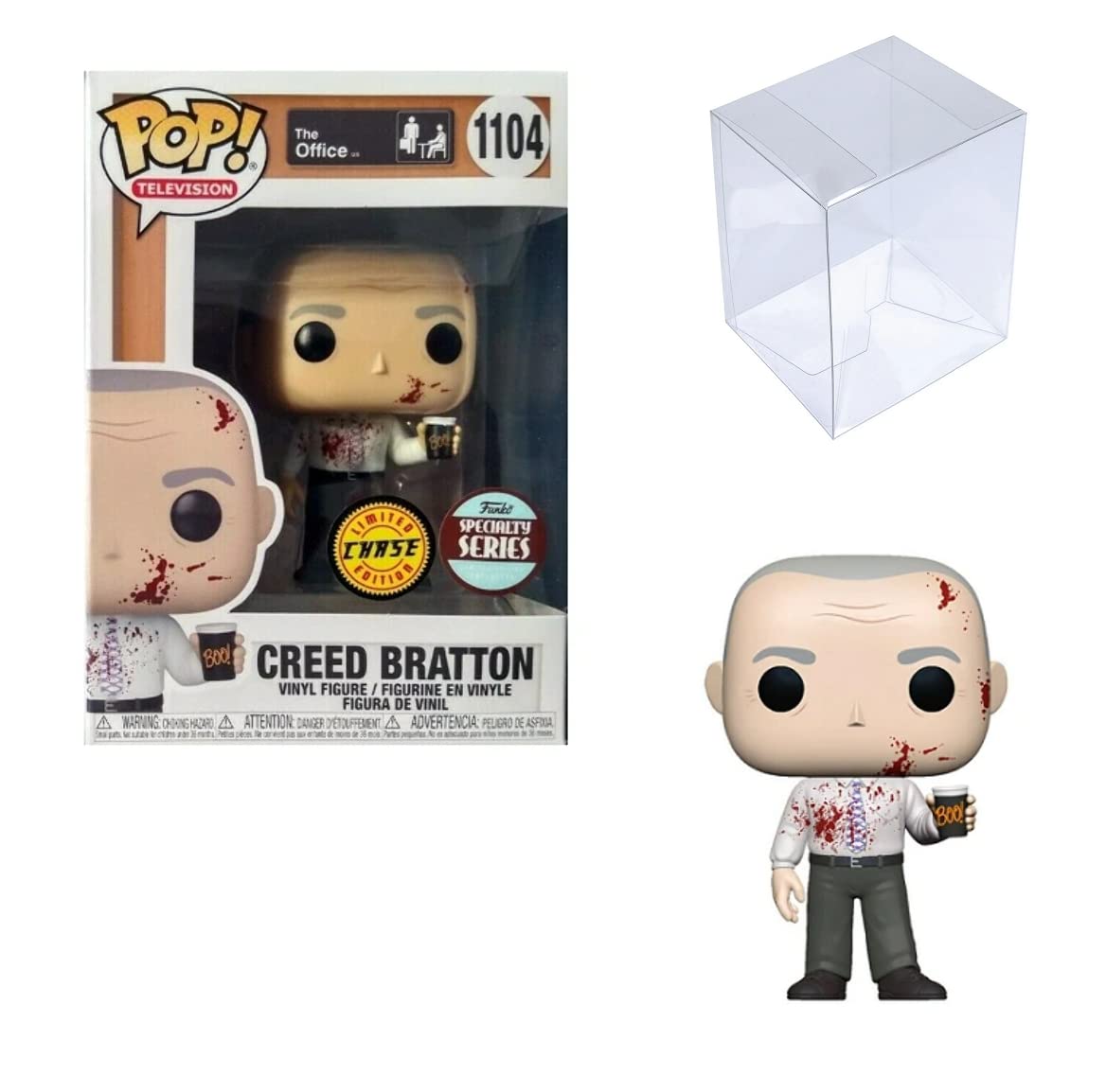 Funko The Office Bloody Creed Chase Specialty Series Exclusive Figure Bundled With Pop Protector